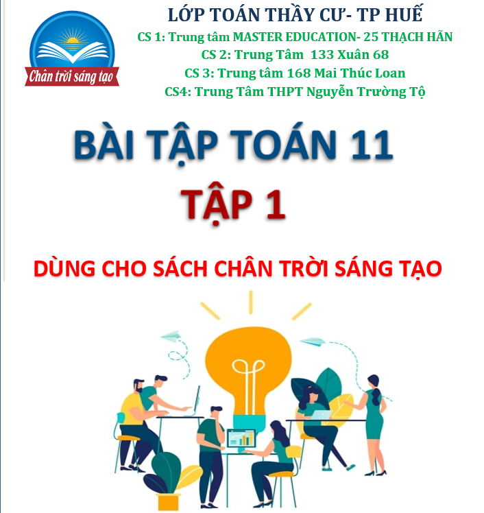 BÀI TẬP TOÁN 11 CHÂN TRỜI SÁNG TẠO TẬP 1 - ToanthayCu.Com